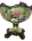 French Fruit Bowl with Botanical Flowers