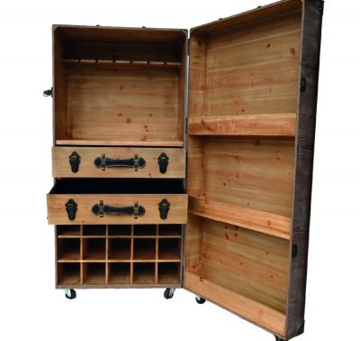 0172_Portable Wooden Bar Storage Chest 0172_Portable Wooden Bar Storage Chest