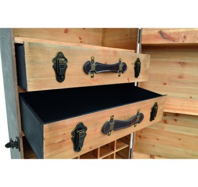 0173_Portable Wooden Bar Storage Chest 0173_Portable Wooden Bar Storage Chest