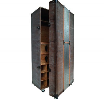0177_Portable Wooden Bar Storage Chest 0177_Portable Wooden Bar Storage Chest